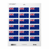 Drapeau des Étiquettes néo-zélandais (Feuille entière)
