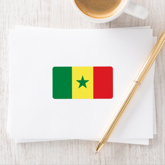 Drapeau des Étiquettes sénégalais (En situation)