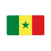 Drapeau des Étiquettes sénégalais (Devant)