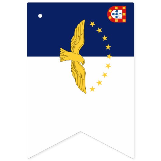 Drapeau des îles Açores: bannière flottante (Deuxième drapeau)