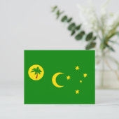 Drapeau des îles Cocos Keins Carte postale (Debout devant)