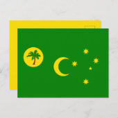 Drapeau des îles Cocos Keins Carte postale (Devant / Derrière)