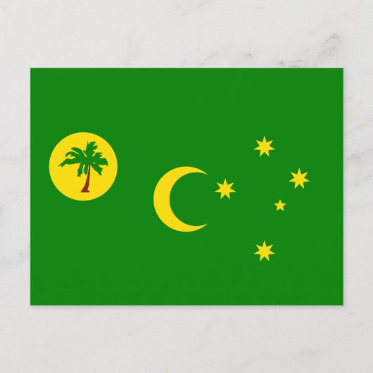 Drapeau des îles Cocos Keins Carte postale (Devant)