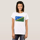 Drapeau des Îles Salomon x Carte T-shirt (Devant entier)