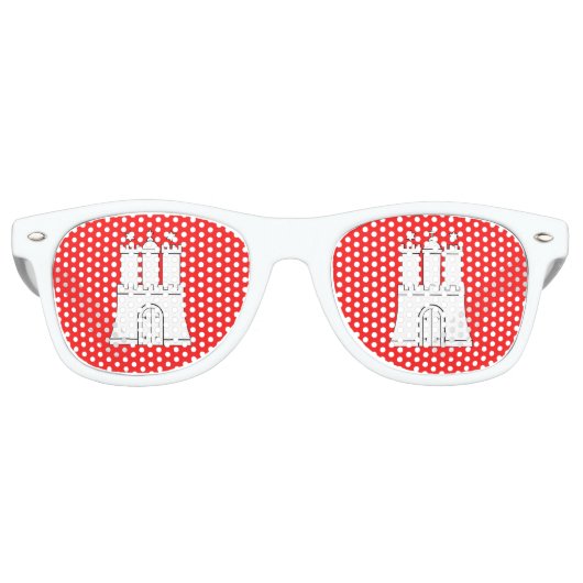 Drapeau des lunettes de soleil rétro de Hambourg (Devant)
