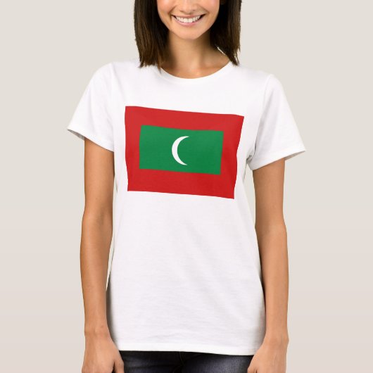Drapeau des Maldives x Carte T-shirt (Devant)