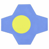 Drapeau des Palaos (Plat)