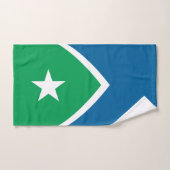 Drapeau des rapides de cèdre, Iowa (Serviette à main)