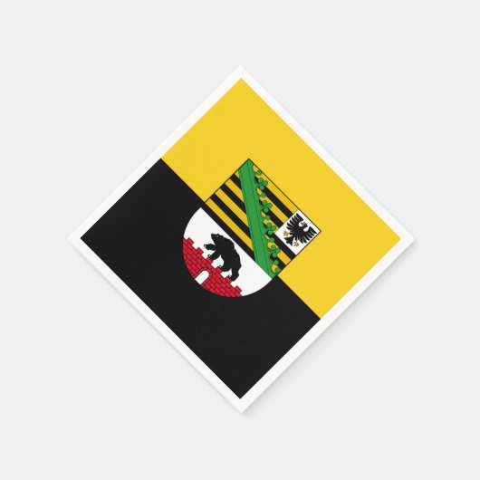 Drapeau des serviettes en papier Saxe-Anhalt (Coin)