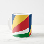 Drapeau des Seychelles Céramique café Mug (Devant gauche)