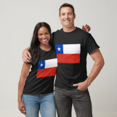 Drapeau des T-shirts du Chili, boutons, (Unisexe)