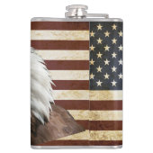 Drapeau des USA Etats-Unis de cru avec le flacon (Dos)