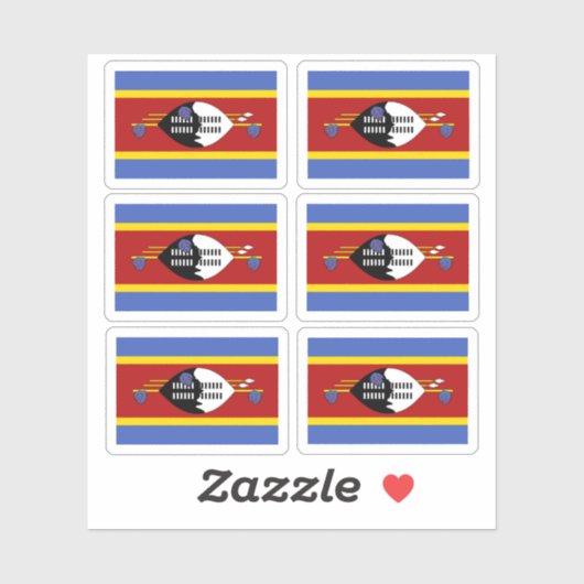 Drapeau d'Eswatini - une collection Sticker (Feuille)