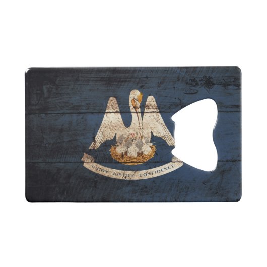 Drapeau d'état de la Louisiane sur le vieux grain (Devant (Horizontal))