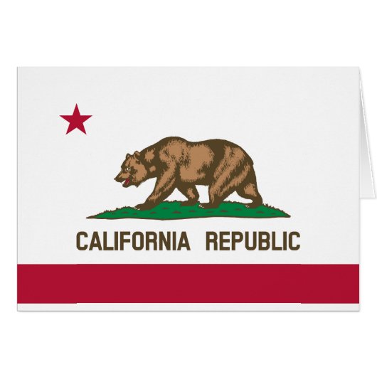 Drapeau d'État de la République de Californie (Devant horizontal)