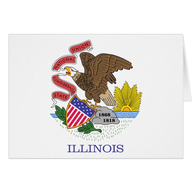 Drapeau d'état de l'Illinois (Devant horizontal)