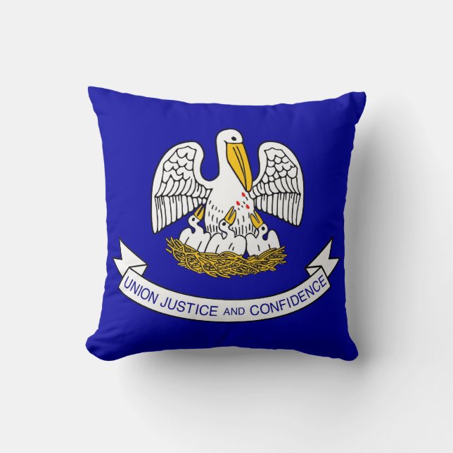 Drapeau d'État de Louisiane Coussin américain MoJo (Recto)