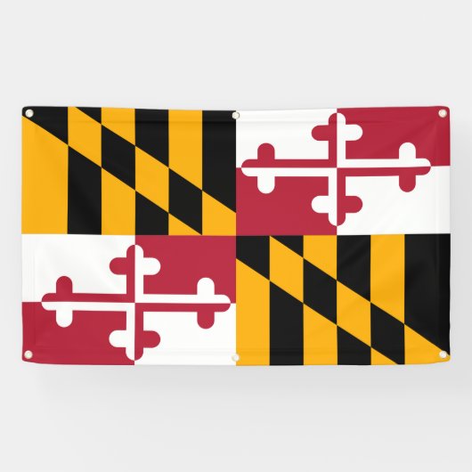 Drapeau d'État du Maryland Bannière de décoration (Horizontal)