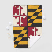 Drapeau d'État du Maryland Golf Serviette Peint à  (En situation)