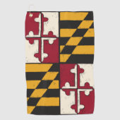 Drapeau d'État du Maryland Golf Serviette Peint à  (Devant)