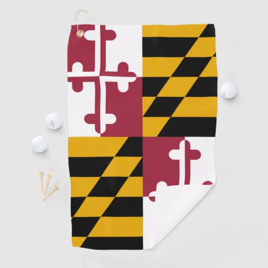 Drapeau d'état du Maryland Serviette de golf (En situation)
