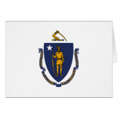 Drapeau d'État du Massachusetts (Devant horizontal)