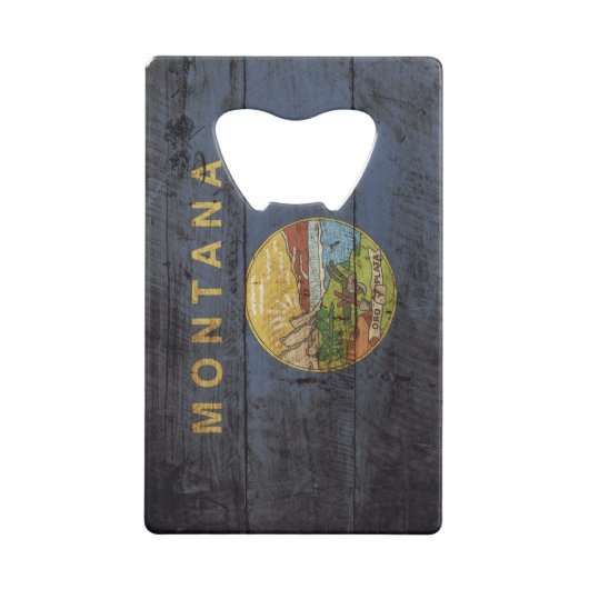 Drapeau d'état du Montana sur le vieux grain en (Dos)