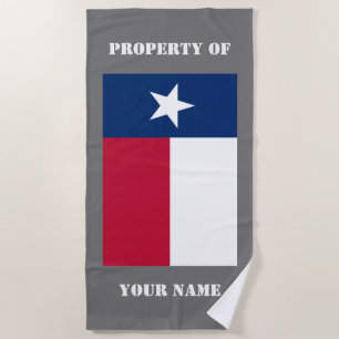 Drapeau d'état du Texas serviette de plage personn