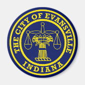 Drapeau d'Evansville, Indiana Magnet (Devant)