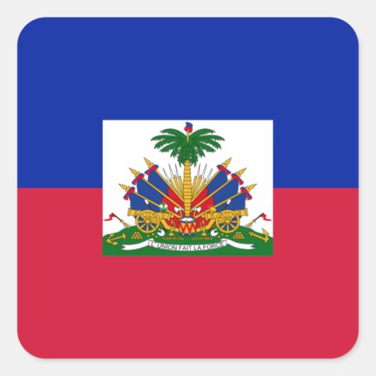 Drapeau d'Haïti - Vlag van Haïti Vierkante Sticker (Voorkant)