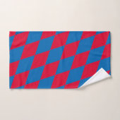 Drapeau diamant Bavière bleu et rouge Motif (Serviette à main)