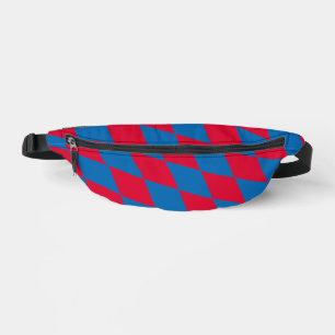 Drapeau diamant Bavière bleu et rouge Motif