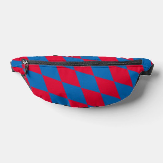 Drapeau diamant Bavière bleu et rouge Motif (Poser)