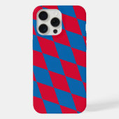 Drapeau diamant Bavière bleu et rouge Motif (Verso)