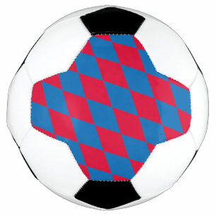 Drapeau diamant Bavière bleu et rouge Motif