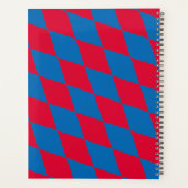 Drapeau diamant Bavière bleu et rouge Motif (Dos)