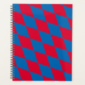 Drapeau diamant Bavière bleu et rouge Motif (Devant)