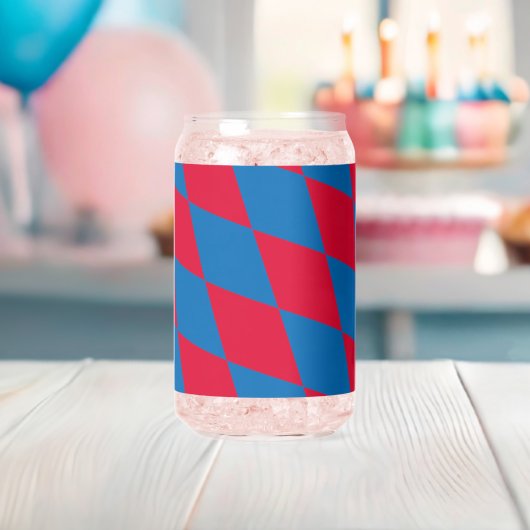 Drapeau diamant Bavière bleu et rouge Motif (Insitu (Baby Shower))