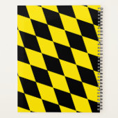 Drapeau diamant de Bavière noire et jaune Motif (Dos)