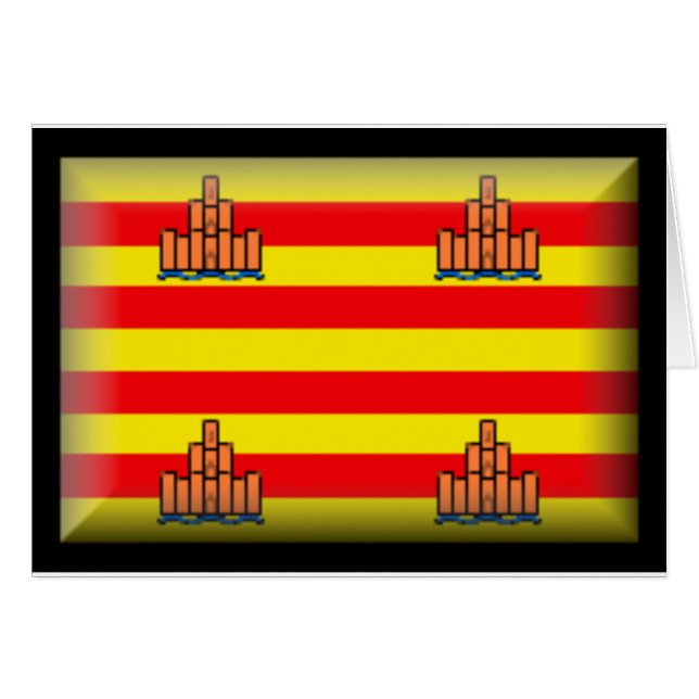 Drapeau d'Ibiza Espagne (Devant horizontal)