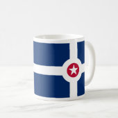 Drapeau d'Indianapolis, Indiana Coffee Mug (Devant droit)