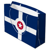 Drapeau d'Indianapolis, Indiana Grand sac cadeau (Dos Angle)