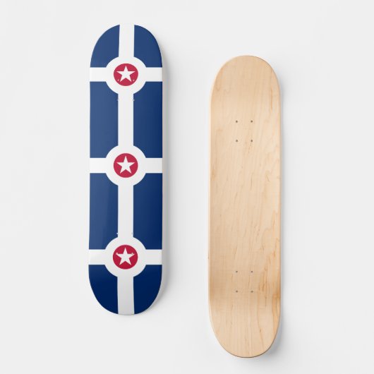 Drapeau d'Indianapolis, Indiana Skateboard (Recto)