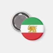Drapeau d'Iran Lion Et Soleil Shah d'Iran Aimant (Recto/Verso)