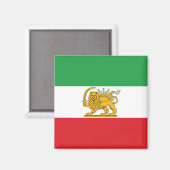 Drapeau d'Iran Lion Et Soleil Shah d'Iran Aimant (Recto/Verso)