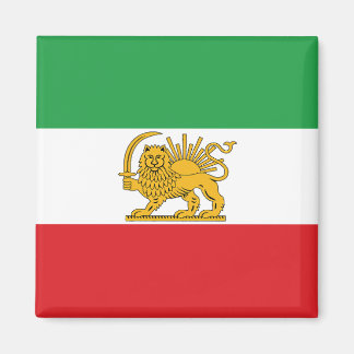 Drapeau d'Iran Lion Et Soleil Shah d'Iran Aimant