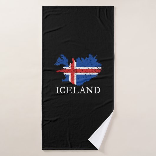 Drapeau d'Islande (Serviette de bain)
