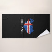 Drapeau d'Islande (Serviette de bain)