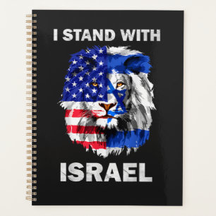 Drapeau d'Israël et des États-Unis Lion _ Je suis