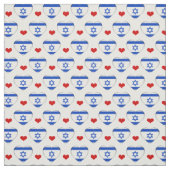 Drapeau d'Israël & mode Coeur rouge Tissu / Juif (Échantillon)